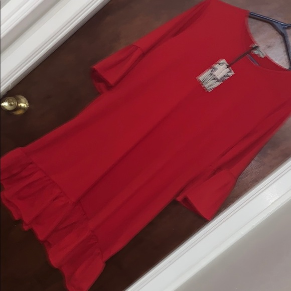 Deep Red Sweater Dress ASOS Curve - Picture 3 of 7